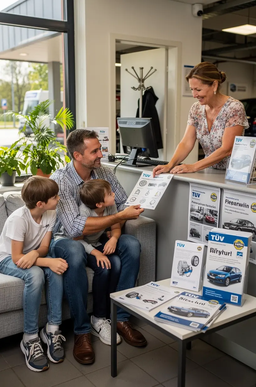 Nahaufnahme eines Autoscheinwerfers während der Sichtprüfung vor TÜV-Termin