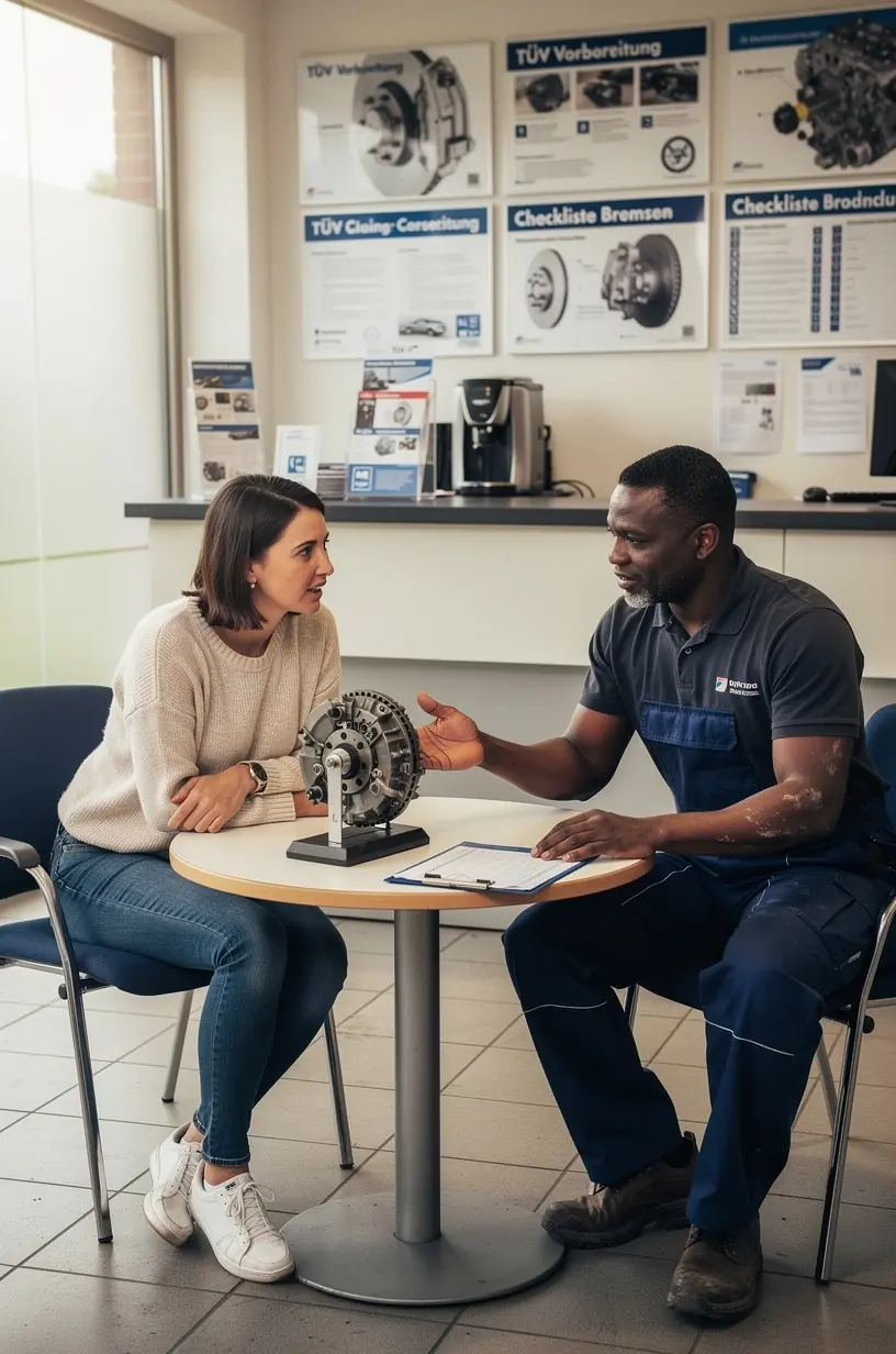 Checkliste mit häufigen Mängeln zur Vermeidung von TÜV-Nachprüfung auf Schreibtisch